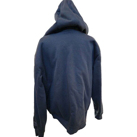 Carhartt Rain Defender Lined Full Zip Jacket Size Large Black Hooded - Picture 4 of 9